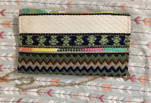 Boho Embroidered Clutch Bag