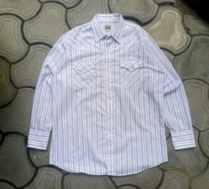 Vintage Men's Striped Western Shirt