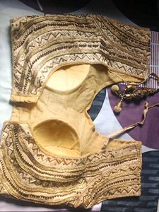 Beautiful beaded Blouse Golden