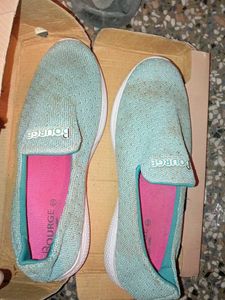 Comfortable Light Blue Slip-On Shoes