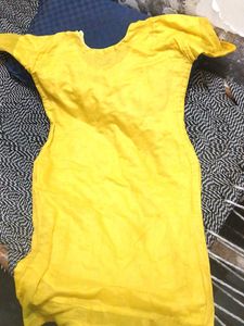 Beautiful Yellow Kurta Set with Embroidery