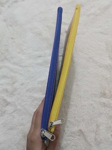 Striped Zipper Pouches (Set of 2)