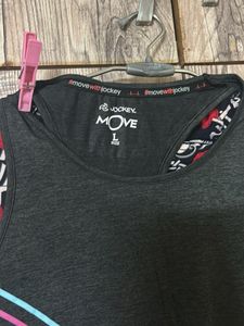 Active Wear Set: Top &amp; Rose Print Leggings