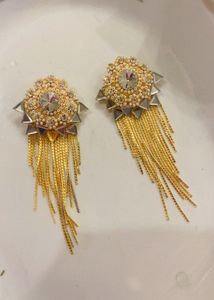 Exquisite Gold Tassel Earrings