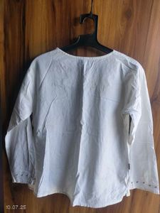 Embroidered White Top
