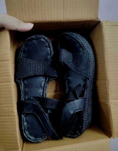 Stylish Black Platform Sandals