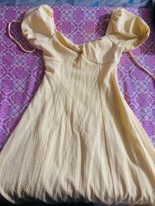 Cute Puff Sleeve Mini Dress