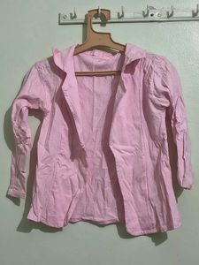 Chic Pink Linen Blend jacket
