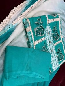 Elegant Rose Embroidered Kurta Set