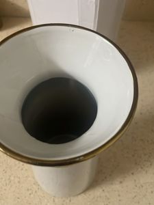 Elegant White &amp; Gold Vase 12’’