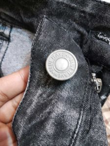Blue Haven Black Denim Cargo Skirt