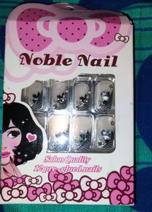 Elegant Black Lace Press-On Nails