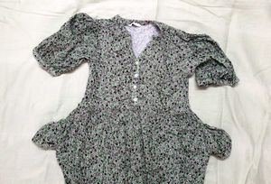 Floral Print Midi Dress with pockets