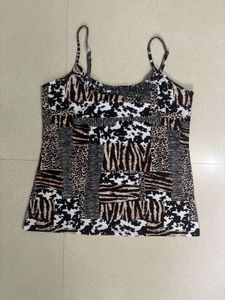Patchwork Animal Print Cami Top