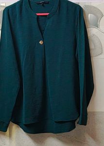 Elegant Green Long Sleeve Top