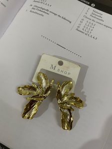 Unique Gold Floral Statement Earrings