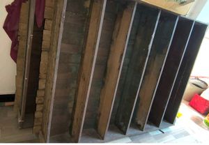 Vintage Wooden Shelving Unit Old Stock Very Heavy