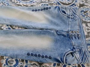 Stylish Blue Wash Denim Jeans