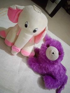 Cute White Elephant Plush Toy
