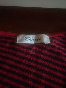 Red &amp; Black Striped Cardigan