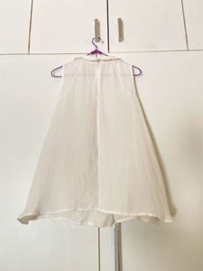 Sheer White Collared Sleeveless Top
