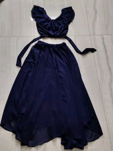 Elegant Navy Blue Lehenga Set