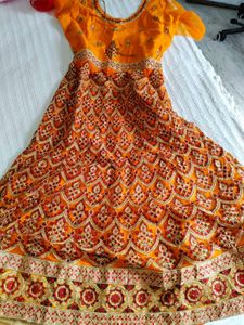 Embroidered Orange heavy gown