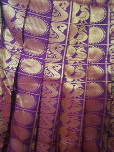 Purple &amp; Gold Silk Brocade Skirt