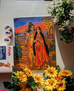 Ram and Sita Canvas Painting