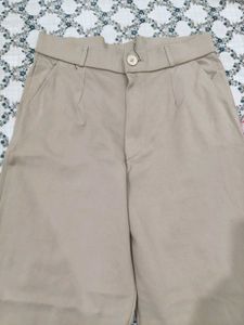 Stylish Beige Wide-Leg Pants