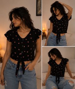 ✨Black cotton top from RIO (Size S) ✨