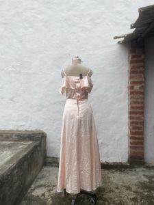 Elegant Pink Off-Shoulder Gown