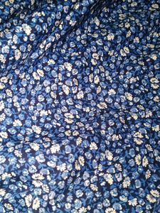 Chic Blue Floral A-Line Dress