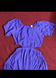 Purple Cutout Dress