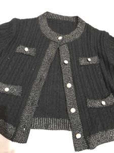 Chic Black Knit Cardigan