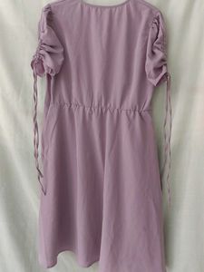 Chic Lavender Button-Up Midi Dress