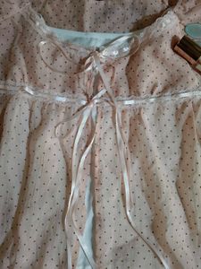 Pink Polka dot top
