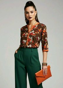 Beautiful Floral Print Short Kurta Top