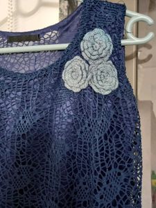 Navy Blue Lace Dress