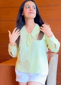 Cute Green Gingham Top