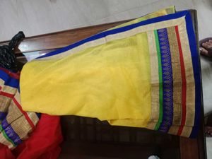Stunning Red &amp; Blue Lehenga Choli