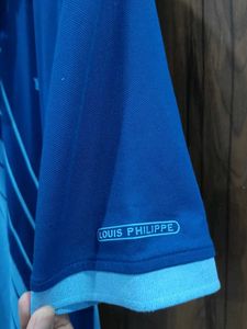 louis Philippe Men's Blue Polo T-Shirt