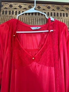 A Long Night Dress With Robe
