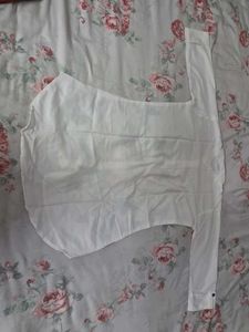 Butterfly Print White Tunic Top