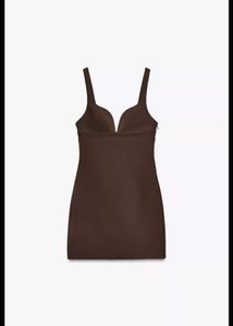 Zara short elastic dress with bow