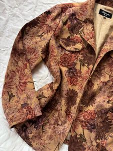 Vintage Floral Print Blazer