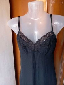 Elegant Lace Trim Slip Dress