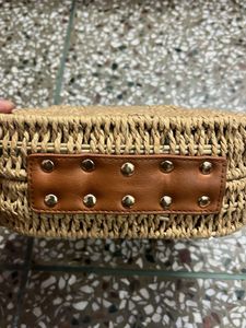Woven Straw Handbag
