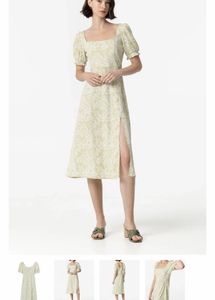 Floral Print Square Neck Dress