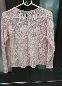 Pink Lace Top - Size L